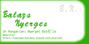 balazs nyerges business card